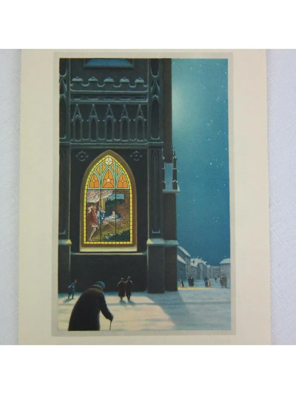Goes Lithography Co. Chicago Holiday Church Stationery Sample Vintage 1930s